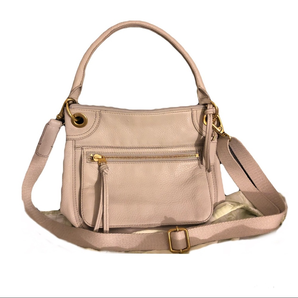 Fossil Pebble Leather satchel/crossbody